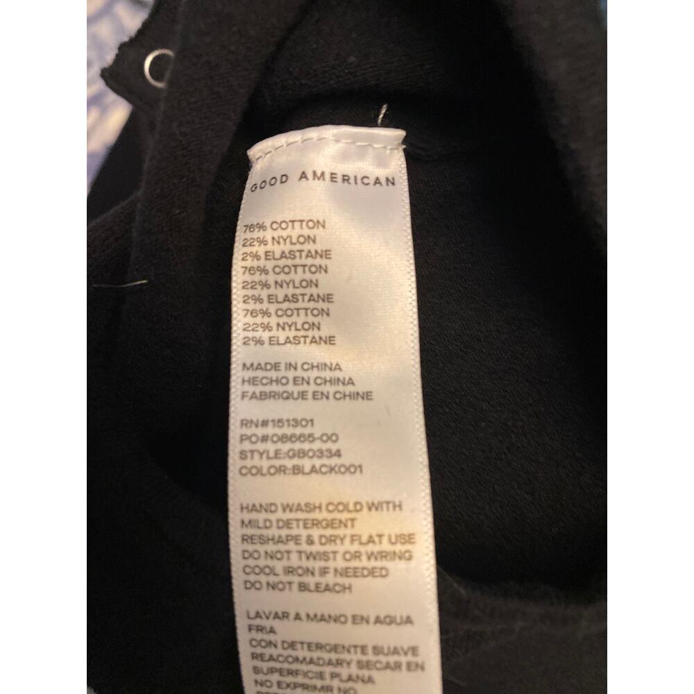 NWOT Good American Women's Size 0 Black Long Sleeve One Piece Bodysuit - Picture 6 of 6